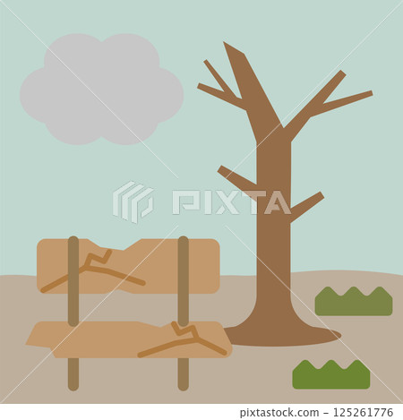 綠色基礎設施標誌：破敗不堪的公園和綠地 125261776