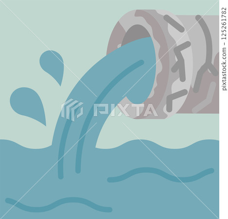 Infrastructure icon: Deteriorating and dilapidated sewage system 125261782