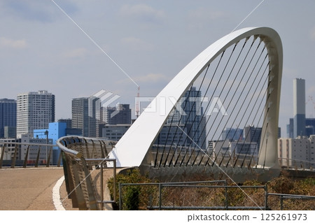 潮風公園的潮風橋(東京品川區) 潮風公園的潮風橋(東京品川區) 125261973