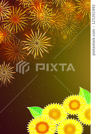 煙花夏日問候日本圖案背景 煙花夏日問候日本圖案背景 125261992