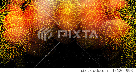 Fireworks summer greetings Japanese pattern background 125261998