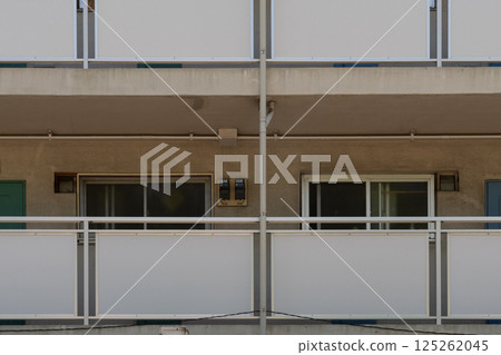 Retro apartment hallway 125262045