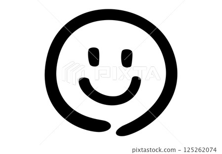 Simple smiling vector illustration Smiley face 125262074