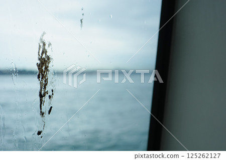 dirty boat window glass closeup dirty boat window glass closeup 125262127