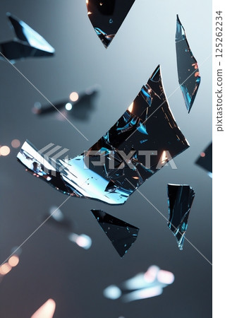 Cracked and shattered glass background 125262234