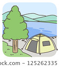 湖泊和露營 125262335