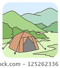 山脈和露營 125262336