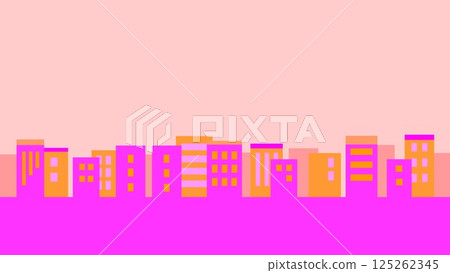 城市景觀粉紅色橘色 125262345