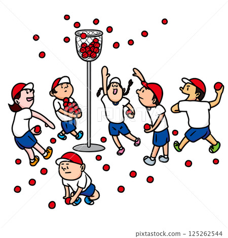 運動會上的投球比賽 125262544