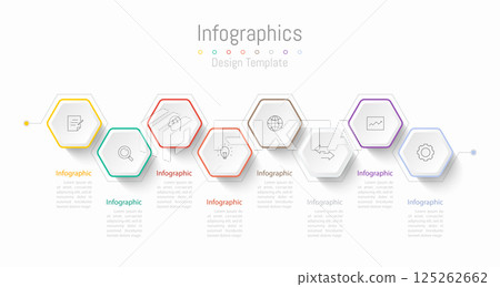 Infographic 8 options design elements for your business data. Vector Illustration. Infographic 8 options design elements for your business data. Vector Illustration. 125262662