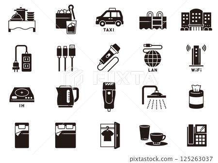 Hotel Amenities Icons 05 125263037