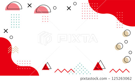 Retro & pop frames. Memphis backgrounds. Fun wallpapers. 125263062