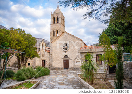 Orthodox Rezevici monastery near the Adriatic sea in Montenegro 125263068