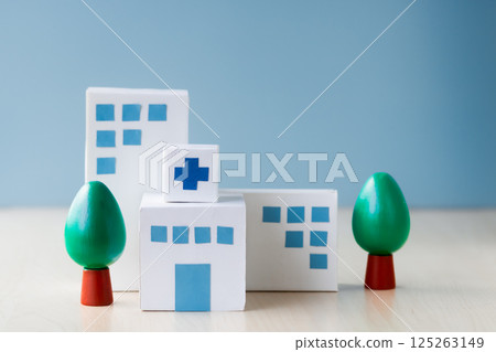 Paper craft large hospital Paper craft large hospital 125263149