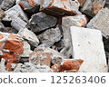 Piled up rubble 125263406