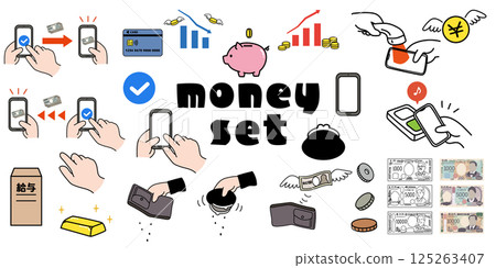 金錢向量插圖集 125263407