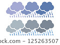 Rain cloud linear precipitation band illustration 125263507