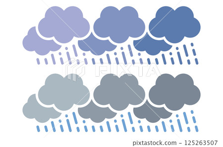 Rain cloud linear precipitation band illustration Rain cloud linear precipitation band illustration 125263507