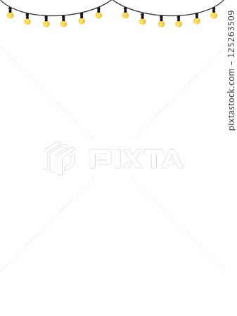 Simple lighting pendant light watercolor illustration 125263509