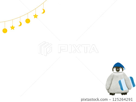 水彩企鵝動物光插畫 125264291