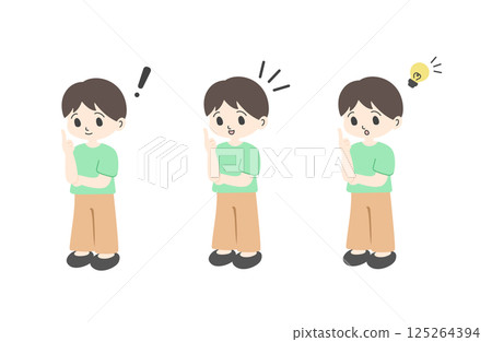 靈感兒童男孩彩色全身 靈感兒童男孩彩色全身 125264394