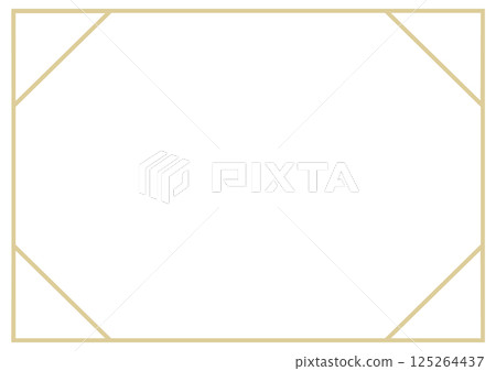黃色簡約方形裝飾框 125264437