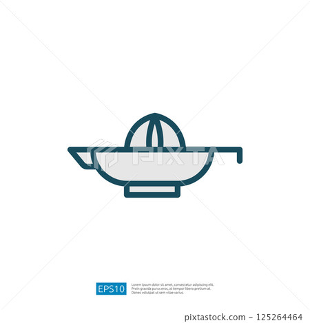 Juicer Icon For Citrus Fruits Such As Lemon And Lime In Cooking Preparation And Beverage Recipes 125264464