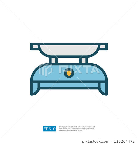 Cooking Scale For Measuring Ingredients In A Kitchen Prepared For Culinary Arts And Home Cooking 125264472