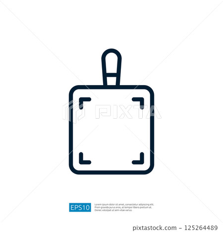 Minimalist Icon of a Cutting Board Designed for Culinary Preparation in a Modern Kitchen Environment Minimalist Icon of a Cutting Board Designed for Culinary Preparation in a Modern Kitchen Environment 125264489