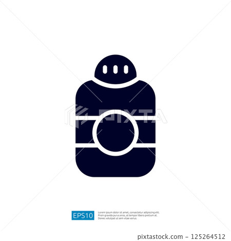 Minimalist Icon of a Condiment Bottle with Simple Design Representing Cooking Essentials in a Modern Kitchen Atmosphere 125264512