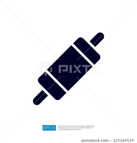 Rolling Pin Icon Symbolizing Baking and Culinary Arts in a Minimalist Design for Cooking Activities Rolling Pin Icon Symbolizing Baking and Culinary Arts in a Minimalist Design for Cooking Activities 125264524