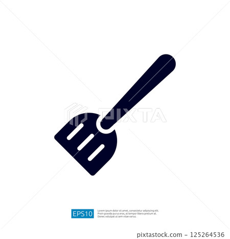 Iconic Cooking Spatula Tool for Culinary Arts and Food Preparation in Modern Kitchen Settings 125264536