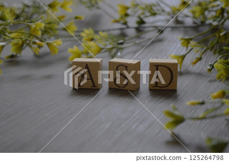 A block with ASD written on it 125264798