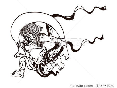 Wind God Brush Painting 125264920