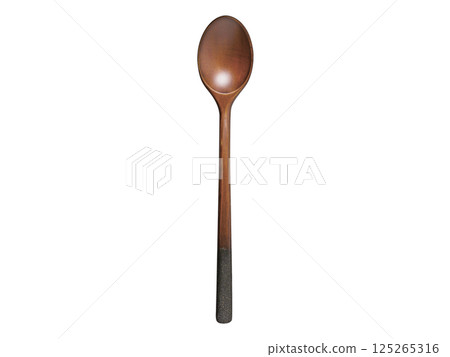 Isolated wooden spoon on white background 125265316