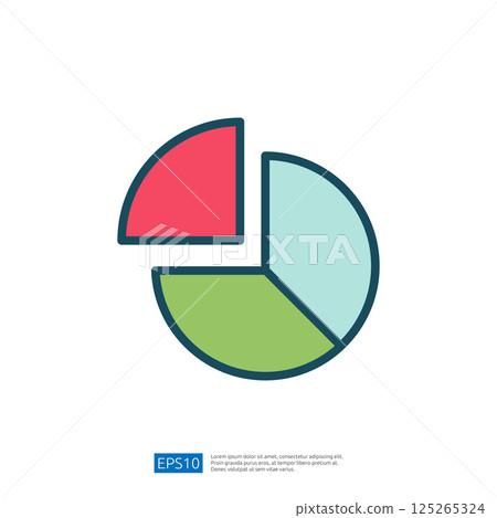 Three-Section Pie Chart Icon Representing Dynamic Data Analysis and Business Insights for Strategic Decision Making Three-Section Pie Chart Icon Representing Dynamic Data Analysis and Business Insights for Strategic Decision Making 125265324