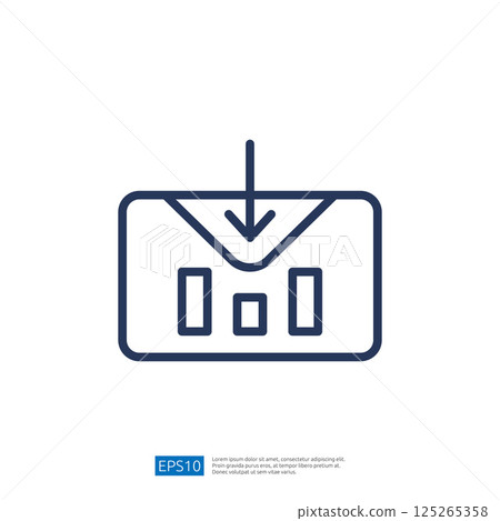 Data Analysis Icon Representing Data Monitoring and Business Insights for Performance and Statistics Evaluations 125265358
