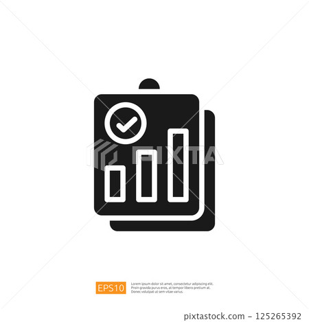 Data Analyst Icon Featuring Graphs And Statistics Representing Business Performance And Growth Metrics in Clean Design Data Analyst Icon Featuring Graphs And Statistics Representing Business Performance And Growth Metrics in Clean Design 125265392