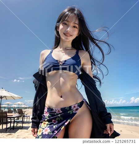 Bikini at a tropical resort 125265731