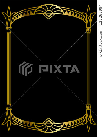 Retro Art Deco Frame 08 (Gold) 125265984