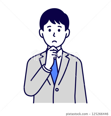 一個穿著西裝的男人有麻煩 125266446