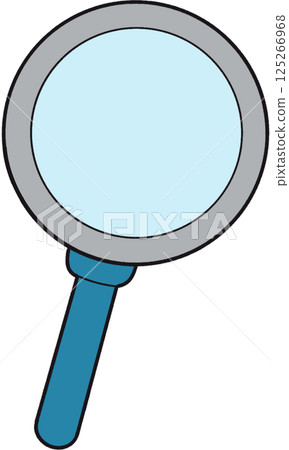 The illustration of a magnifier 125266968