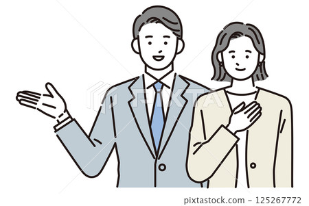 穿西裝的男性和女性商人 125267772