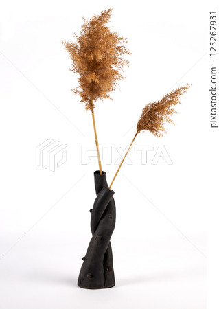 Ceramic vase on white background Ceramic vase on white background 125267931