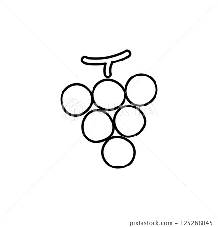 Grape illustration - line drawing 125268045