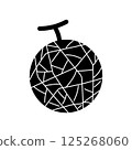 Melon illustration - monochrome 125268060