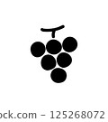 Grape illustration - monochrome 125268072