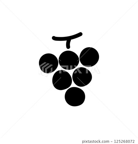 Grape illustration - monochrome 125268072