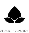 Peach illustration - monochrome 125268073