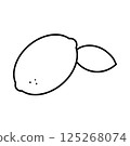 Lemon illustration - line drawing 125268074